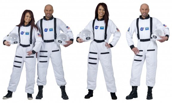 Astronaut jumpsuit wit maat S M L - 1