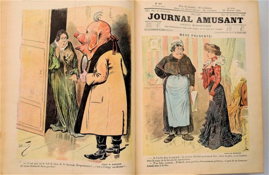 Le Journal Amusant JAARGANG 1901 Art Nouveau Satire - 5