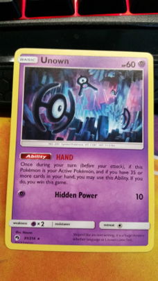 Unown  91/214 Rare Lost Thunder