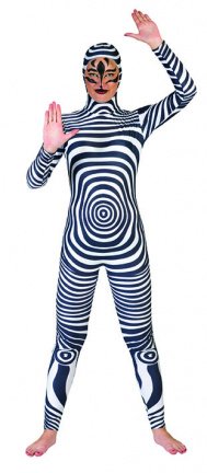 Zebra catsuit maat 36-38 40-42 44-46