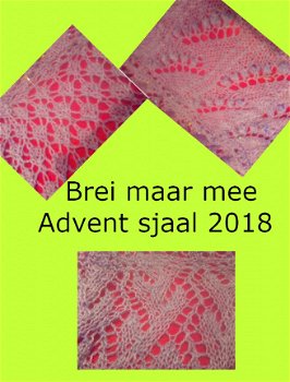 Patroon Brei maar Mee Advent Sjaal 2018 - 1
