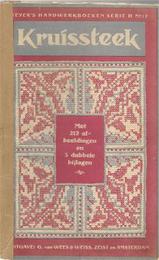 Antiek borduurboekje Kruissteek van Beyers Handwerkboeken serie H no. 12