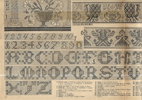 Antiek borduurboekje Kruissteek van Beyers Handwerkboeken serie H no. 12 - 8