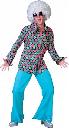 Disco polka dot shirt maat 48-50 52-54 56-58