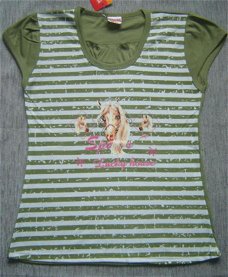 LEUK  T-Shirt  met paarden print maat 146/152