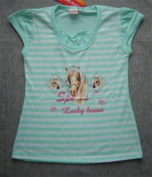 LEUK T-Shirt met paarden print maat 134/140 - 1