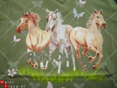 LEUK T-Shirt met paarden print maat 104/110 - 2