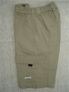 Nieuwe  Stoere Rucanor Worker Bermuda  maat 164  Khaki