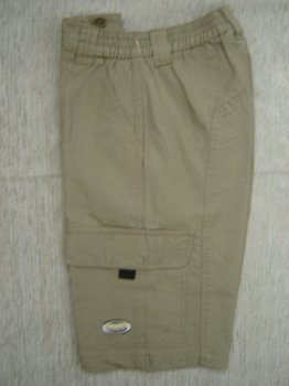 Nieuwe Stoere Rucanor Worker Bermuda maat 140 Khaki - 1