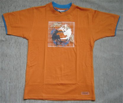 Nieuw Stoer Jongens T-Shirt maat 140 Oranje - 1