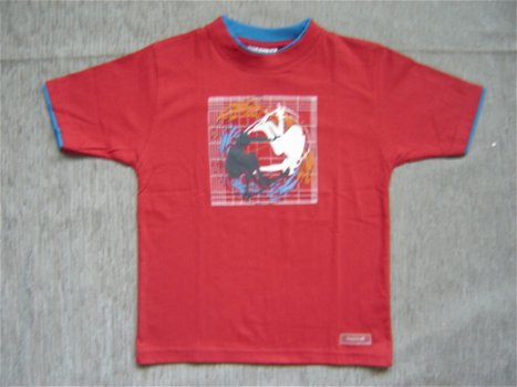 Nieuw Stoer Jongens T-Shirt maat 140 Rood - 1
