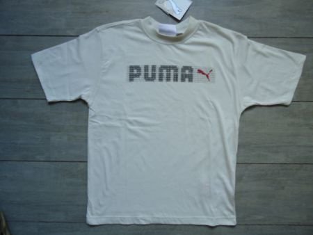 PUMA Jongens T-Shirt ECRU maat 152 - 3