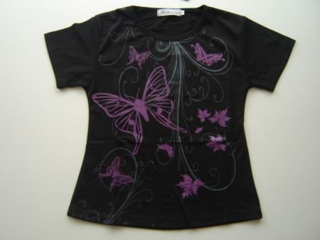 MOOI Stretch T-Shirt met VLINDERS maat 10 - 4