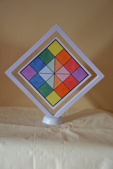 "Color Square - potlood - Secundary Balance 1", ingelijst in een Wonderframe
