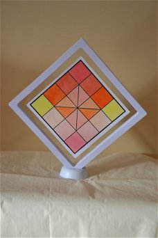 "Color Square - potlood - Light & Tender", ingelijst in een Wonderframe