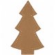 Leerpapier kerstboom naturel 18cm 4 stuks hobbymaterialen - 1 - Thumbnail