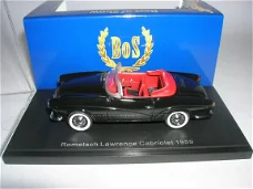 1:43 BoS-Models 43296 Rometsch Lawrence Cabriolet 1959 zwart met rood interieur