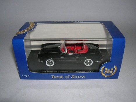1:43 BoS-Models 43296 Rometsch Lawrence Cabriolet 1959 zwart met rood interieur - 4