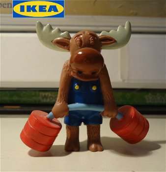 Drie rubberen figuurtjes van Ikea kindermenu (hoogte: 6 cm). - 2