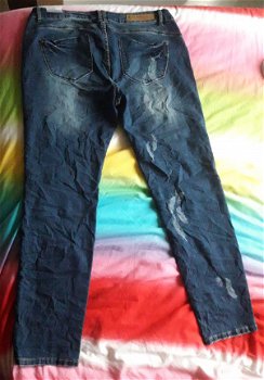 Rock angel jeans met gaten en veertjes *gloednieuw* - 2