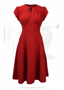 The House of Foxy, Grable Tea Dress in Red. - 1