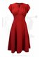 The House of Foxy, Grable Tea Dress in Red. - 1 - Thumbnail