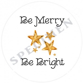 Witte kerst stickers season to shine Ø 40mm (per 4 stuks) - 2