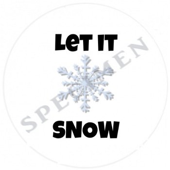 Witte kerst stickers season to shine Ø 40mm (per 4 stuks) - 3