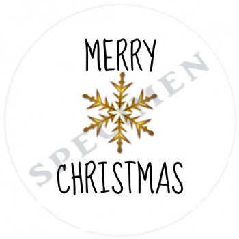 Witte kerst stickers christmas ijsster Ø 40mm (per 4 stuks) - 1