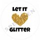 Witte stickers let it glitter Ø 40mm (per 4 stuks) - 1 - Thumbnail