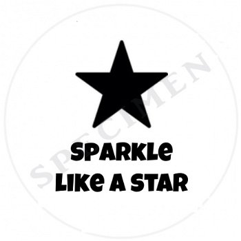 Witte stickers let it glitter Ø 40mm (per 4 stuks) - 6