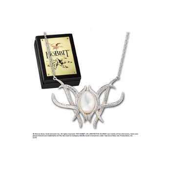 HOT DEAL Noble Collection The Hobbit Galadriel Brooch zilveren ketting + hanger - 0