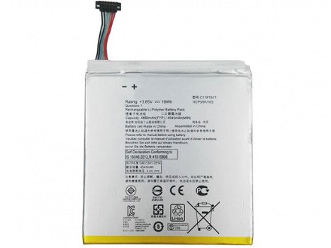Batteria 4545mAh/18Wh C11P1517 per ASUS ZenPad 10 Z300M 10.1 Tab Tablet - 1