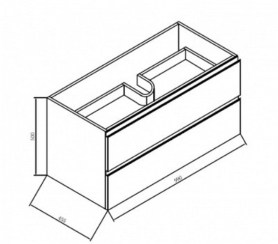 Sanifun badkamermeubel Silvano 1000-1 - 2