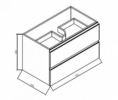 Sanifun badkamermeubel Silvana 800-1 - 2