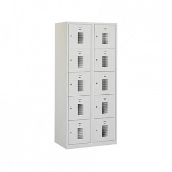 Locker (helmkast) 10 deuren h180xb60xd50cm - 1