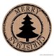 Kraft stickers merry christmas Ø 35mm (per 4 stuks) kerst - 1 - Thumbnail