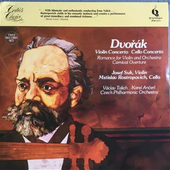 2 LP - Dvorak - Josef Suk, violin - Mstislav Rostropovich, cello - 0