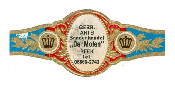 Zonder merk (type Graaf Tilly) - Reclamebandje Gebr Arts Bandenhandel De Molen, Reek - 1