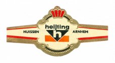 Abonné - Reclamebandje Heijting, Huissen-Arnhem (zwarte boord, stemt tevrêe Tel)