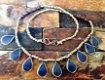 Authentieke ketting met Lapis Lazuli en hout - 1 - Thumbnail