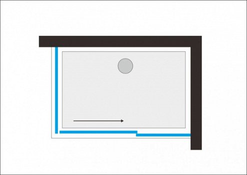 Sanifun douchecabine Angelo R 1200 x 900 HT mat glas - 7