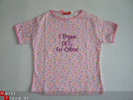 Stretch T-Shirt ICE CREAM maat 92 ROZE - 3