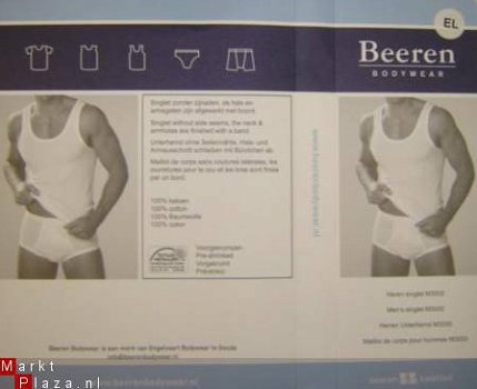 BEEREN Bodywear!! Singlet WIT M t/m EEL - 7