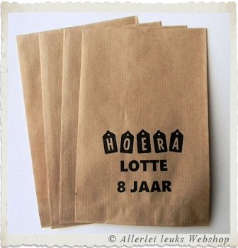 Klanten kraft zakjes met eigen tekst 10x15cm (20 stuks) - 3