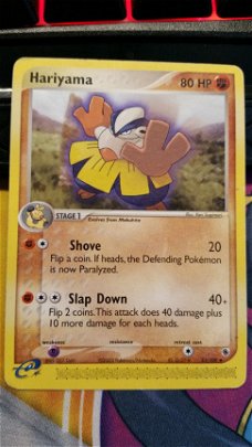 Hariyama  33/109  Ex Ruby & Sapphire zwaar gebruikt