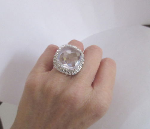 NIEUW SUPERgave zilveren ring wit zirkonia 2maten INCL VERZENDEN. - Afbeelding 2