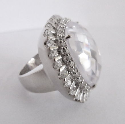 NIEUW SUPERgave zilveren ring wit zirkonia 2maten INCL VERZENDEN. - Afbeelding 5