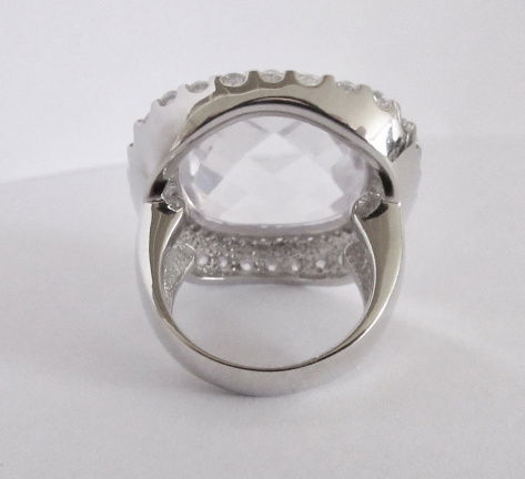 NIEUW SUPERgave zilveren ring wit zirkonia 2maten INCL VERZENDEN. - Afbeelding 6