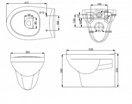 Sanifun hangtoilet Enrico 530 - 3